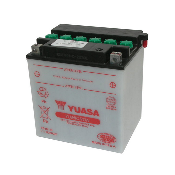 Batteria Okyami YB30L-B Senza Acido A Corredo 12v 30ah 168x132x176mm Cca300  - La Ciclomoto