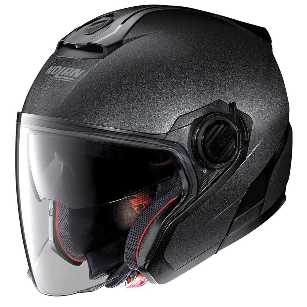 Casco moto scooter Jet Nolan N30-4 T Inception 017 Nero opaco verde