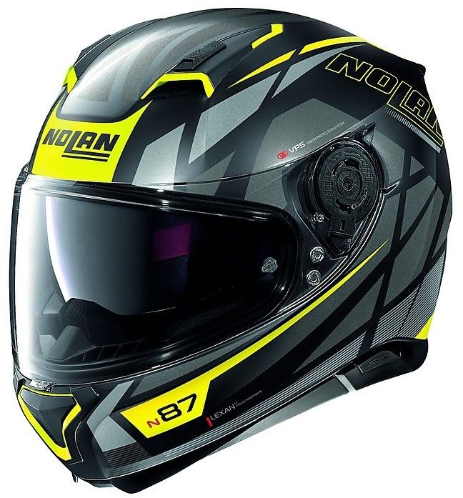 Casco integrale Nolan N87 Originality N-com nero opaco giallo 070 - La  Ciclomoto