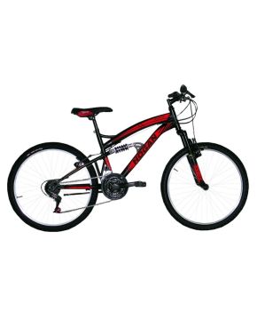 Bici 24 MTB Hogan FULL biammortizzata 18 velocità rosso nera per bambino ragazzo