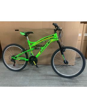 Bici 24 MTB Hogan FULL biammortizzata 18 velocità verde per bambino ragazzo