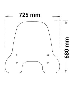 Parabrezza completo di attacchi A/835 specifico Askoll NGS 1-2-3 ISOTTA CLS4229