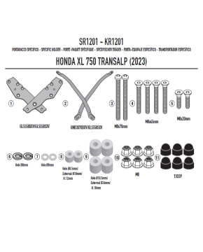 Attacco portabauletto posteriore HONDA XL 750 Transalp (23) GIVI SR1201