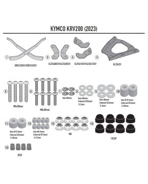 Attacco supporto bauletto per Kymco KRV 200 2023 GIVI SR6123