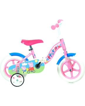 Bici 10 Peppa Pig rosa con rotelle e parafanghi per bambina Dino Bike