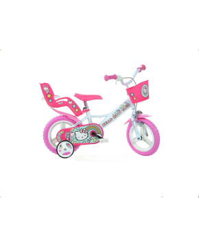 Bici 12 Hello Kitty Club per bambina rotelle cestino porta bambola Dino Bikes