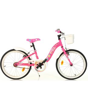 Bici 20 barbie per bambina cestino cavalletto campanello parafanghi Dino Bikes