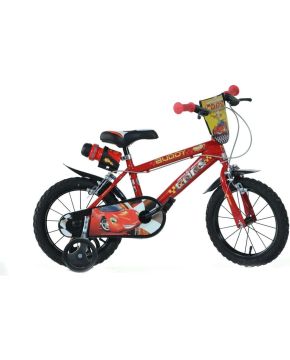 Bici 14 Buddy Cars junior rossa scudo rotelle borraccia bambino Dino Bike