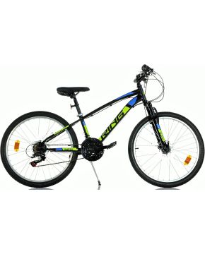 Bici 24 MTB Ring front 18 velocità Shimano nero antracite verde blu Dino Bikes