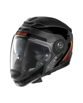 Casco moto Crossover Integrale da strada N70-2 GT NOLAN NERO ARANCIONE OPACO