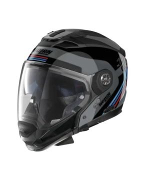 Casco moto Crossover Integrale da strada N70-2 GT NOLAN GRIGIO ARDESIA BLU ROSSO