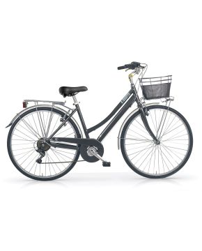 Bici 28 city bike 6 velocità shimano alluminio grigio titanio donna MBM CENTRAL