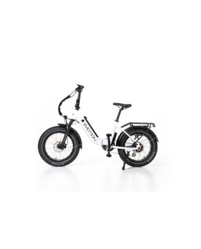 Bici 20 FAT pieghevole FLEX FLAP Bianco 48V Alluminio e-bike elettrica Emotion